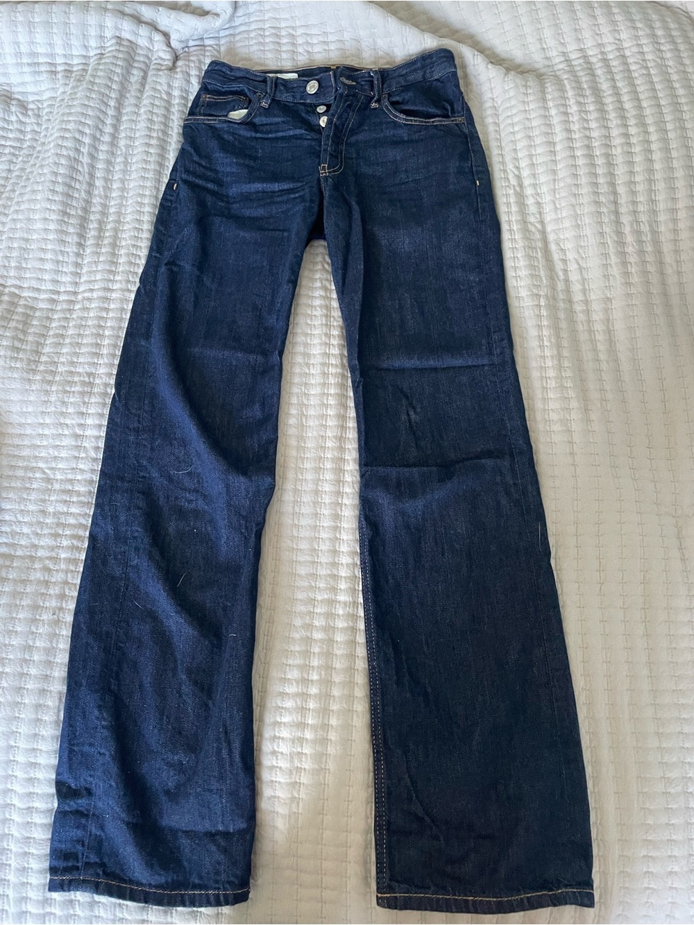 Zara Dark Wash Wide Leg Flare Jeans | Size 0 (EUR 32)